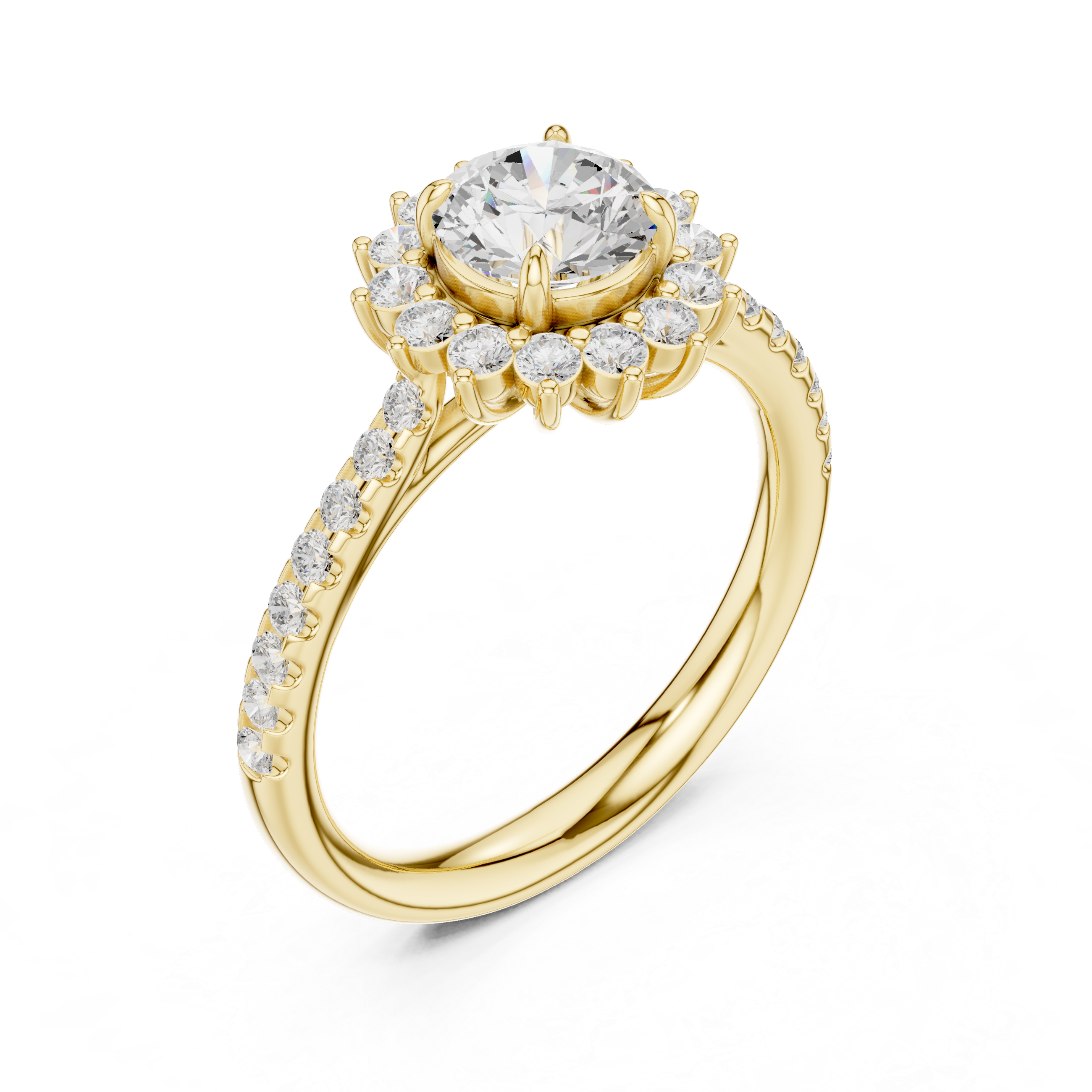 Athena Regal Shield Geometric Lab Grown Diamond Ring