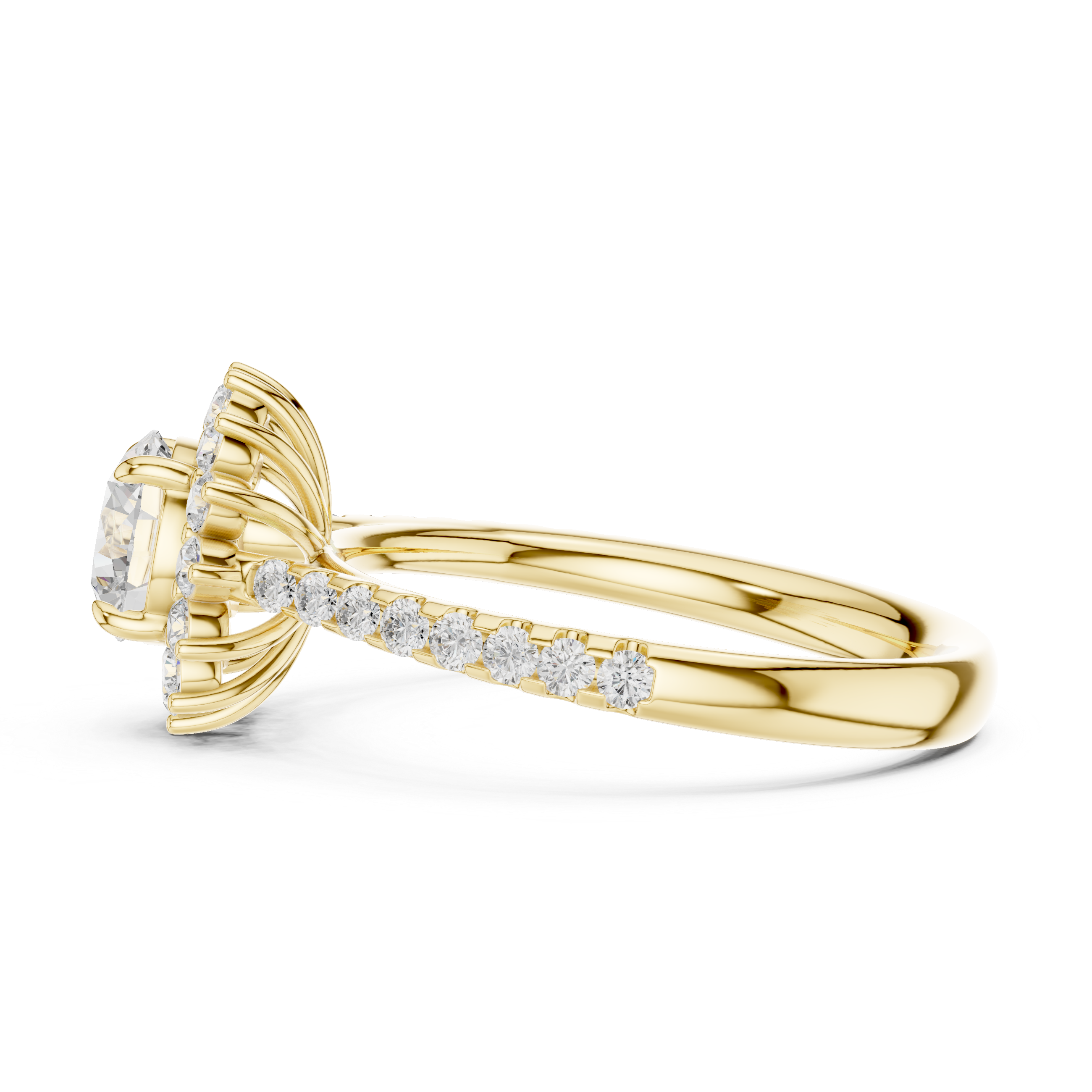 Athena Regal Shield Geometric Lab Grown Diamond Ring