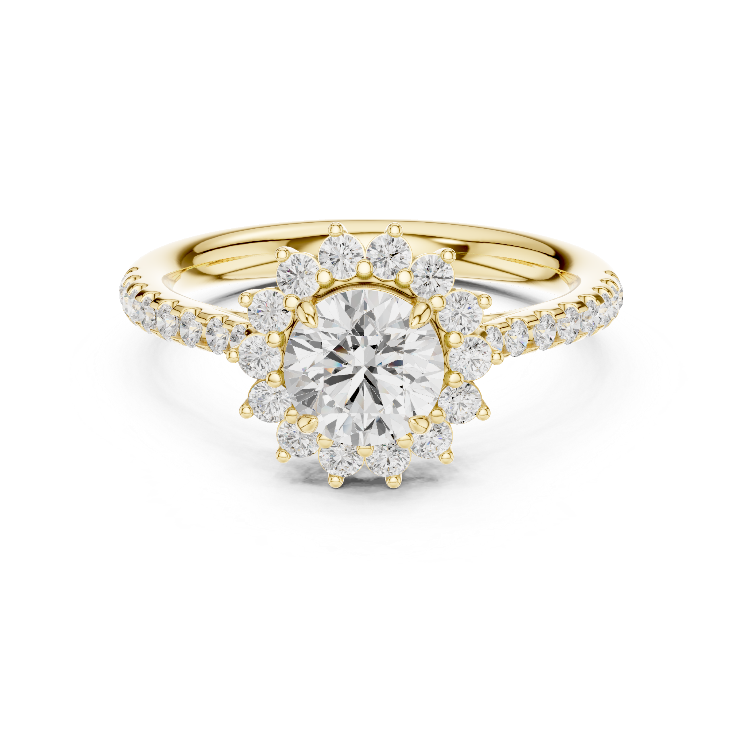 Athena Regal Shield Geometric Lab Grown Diamond Ring