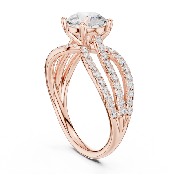 Lyria Round Cut Halo Lab Grown Diamond Ring