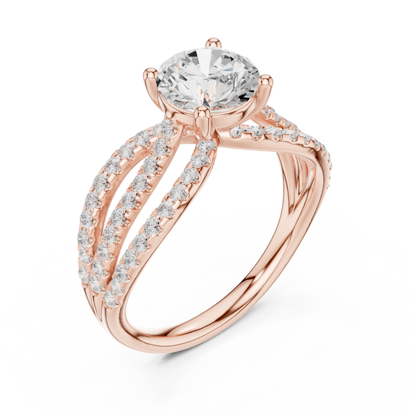 Lyria Round Cut Halo Lab Grown Diamond Ring