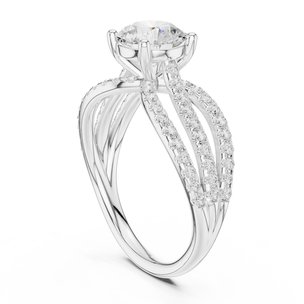 Lyria Round Cut Halo Lab Grown Diamond Ring