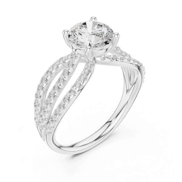Lyria Round Cut Halo Lab Grown Diamond Ring