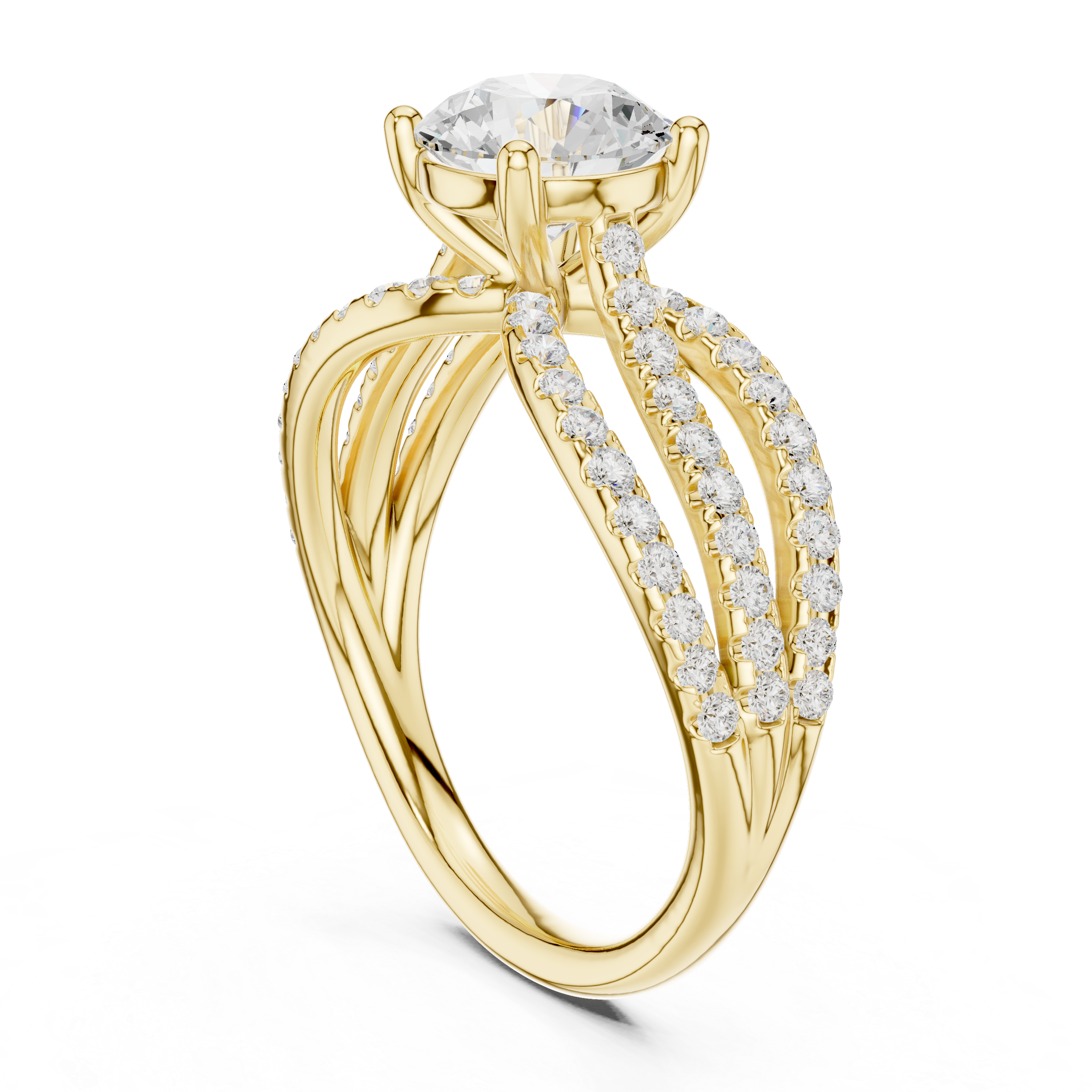 Lyria Round Cut Halo Lab Grown Diamond Ring
