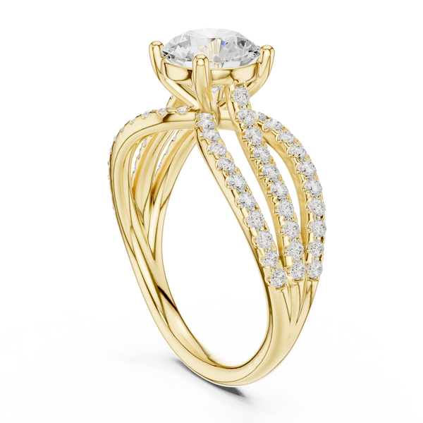 Lyria Round Cut Halo Lab Grown Diamond Ring