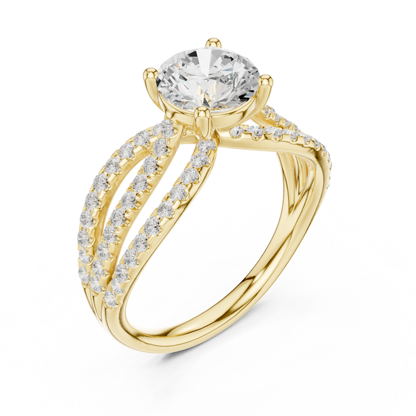 Lyria Round Cut Halo Lab Grown Diamond Ring