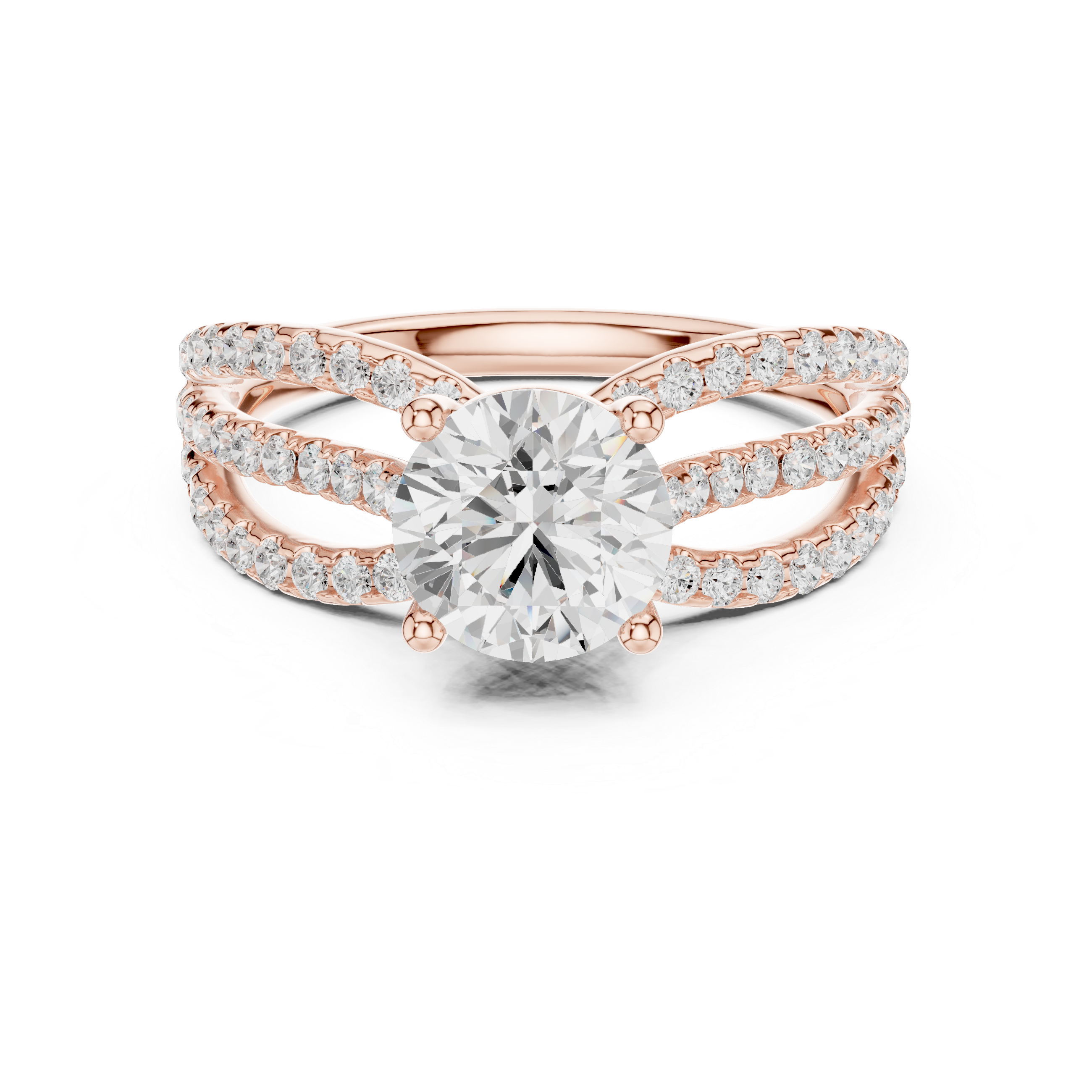 Lyria Round Cut Halo Lab Grown Diamond Ring