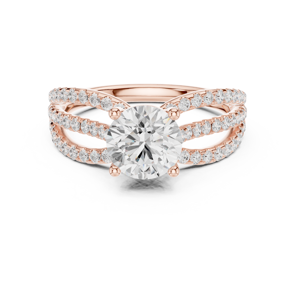Lyria Round Cut Halo Lab Grown Diamond Ring