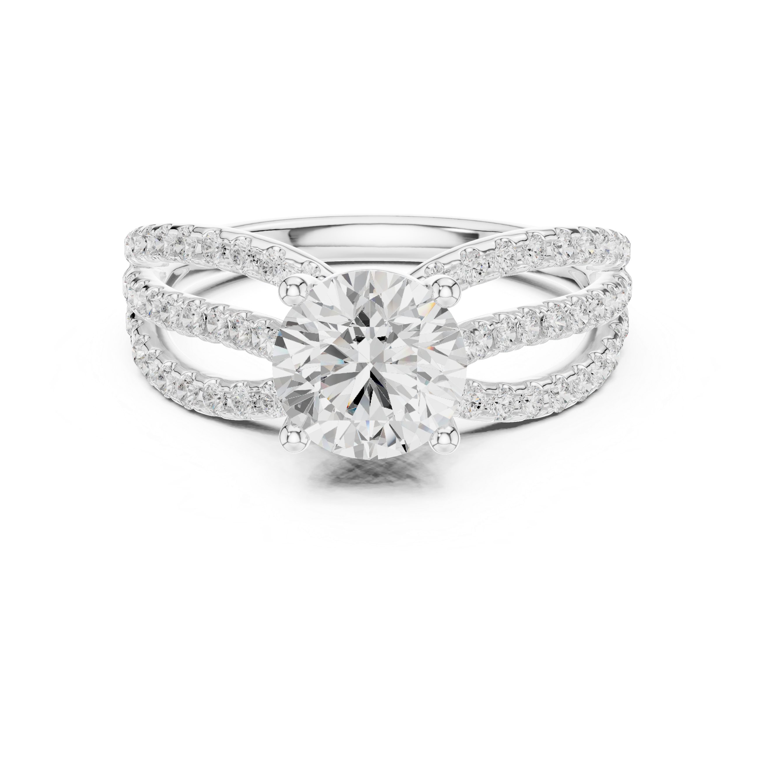 Lyria Round Cut Halo Lab Grown Diamond Ring