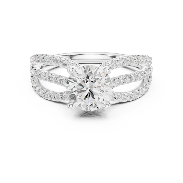 Lyria Round Cut Halo Lab Grown Diamond Ring