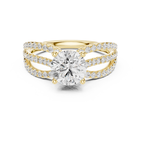 Lyria Round Cut Halo Lab Grown Diamond Ring