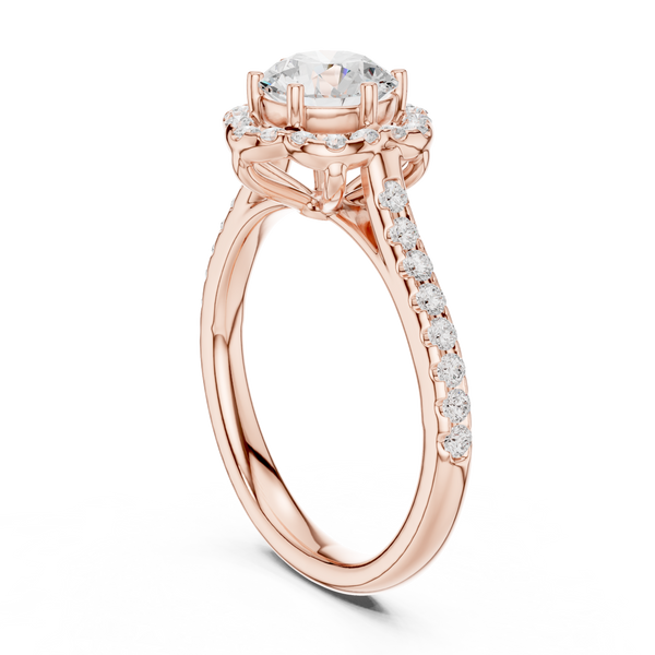 Taryn Round Cut Pave Lab Grown Diamond Ring
