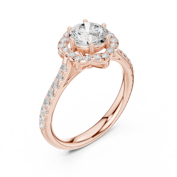 Taryn Round Cut Pave Lab Grown Diamond Ring