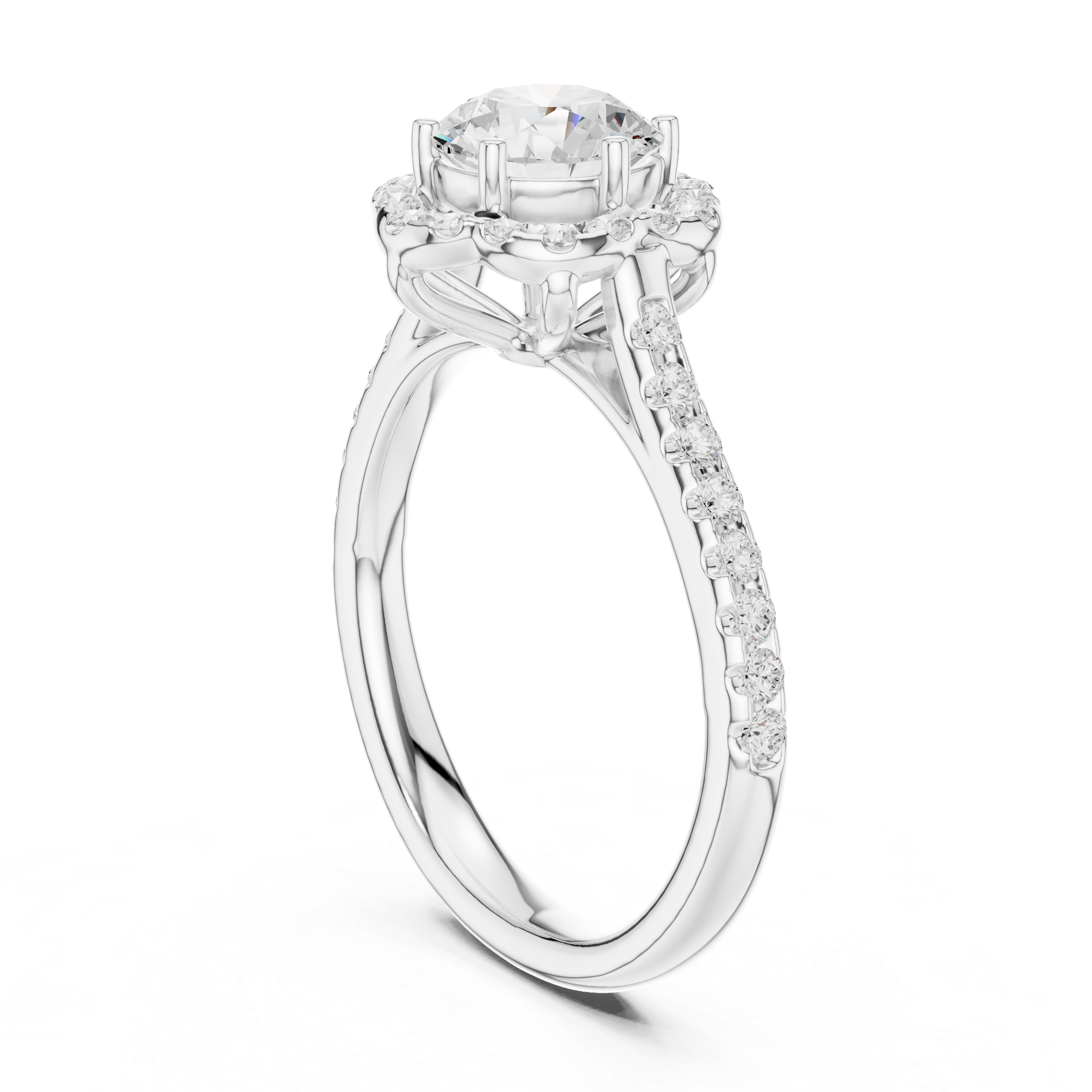 Taryn Round Cut Pave Lab Grown Diamond Ring