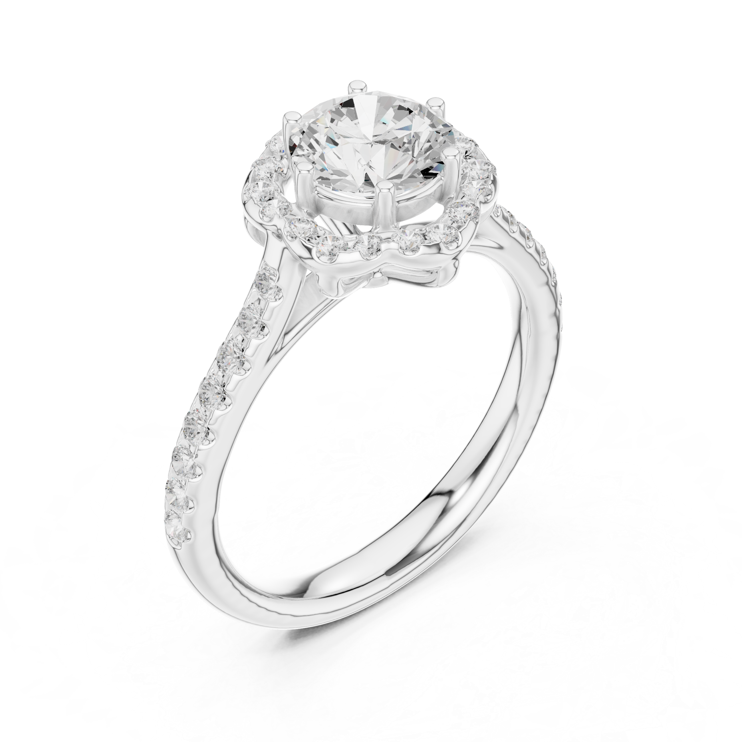 Taryn Round Cut Pave Lab Grown Diamond Ring