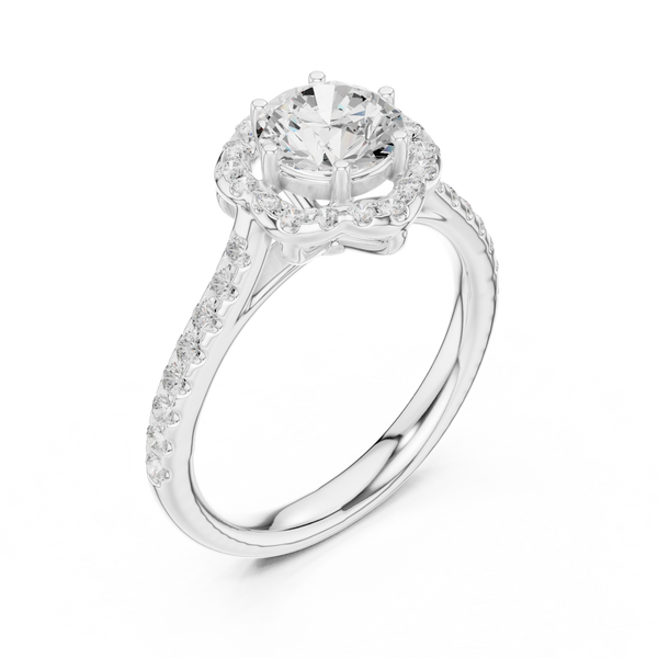 Taryn Round Cut Pave Lab Grown Diamond Ring