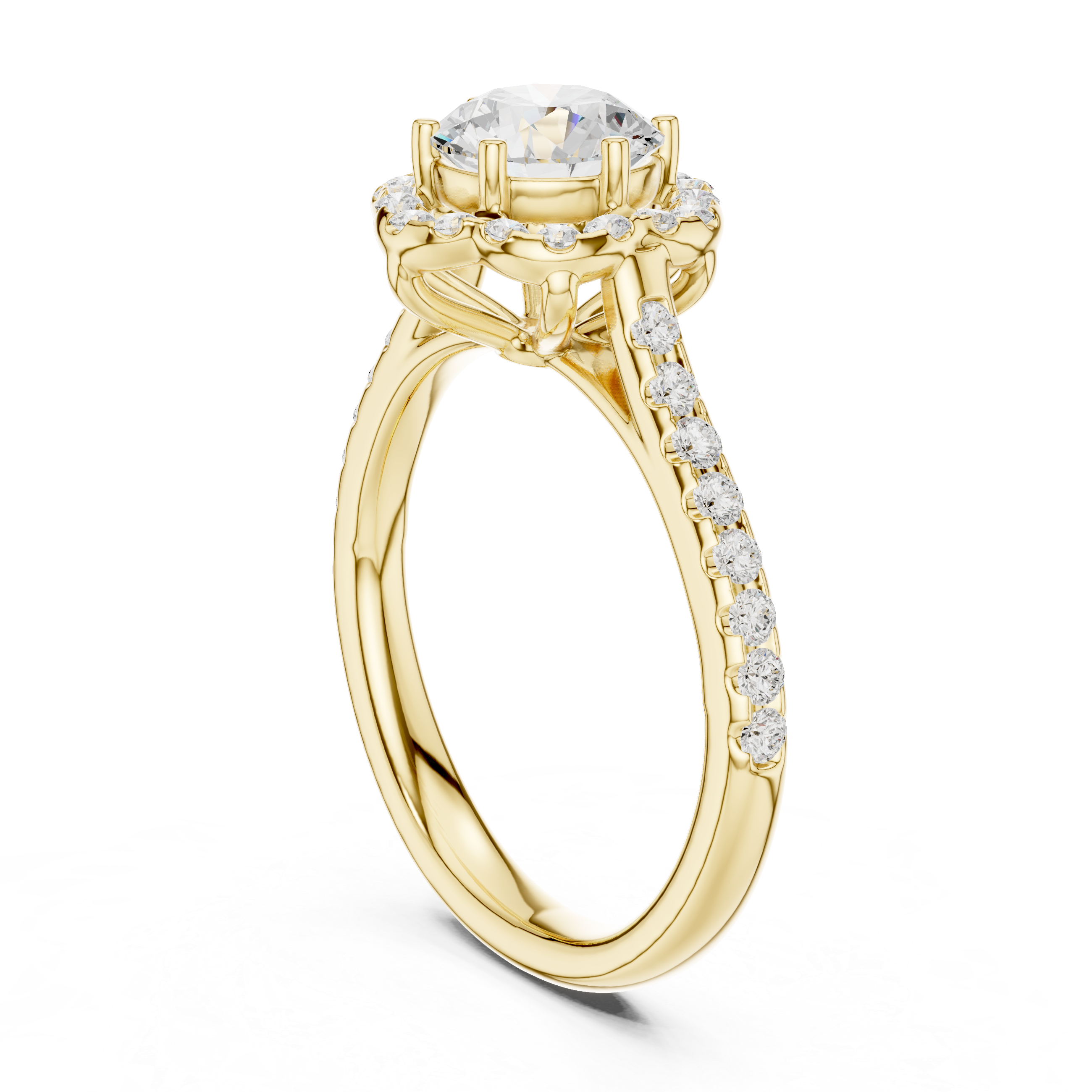 Taryn Round Cut Pave Lab Grown Diamond Ring