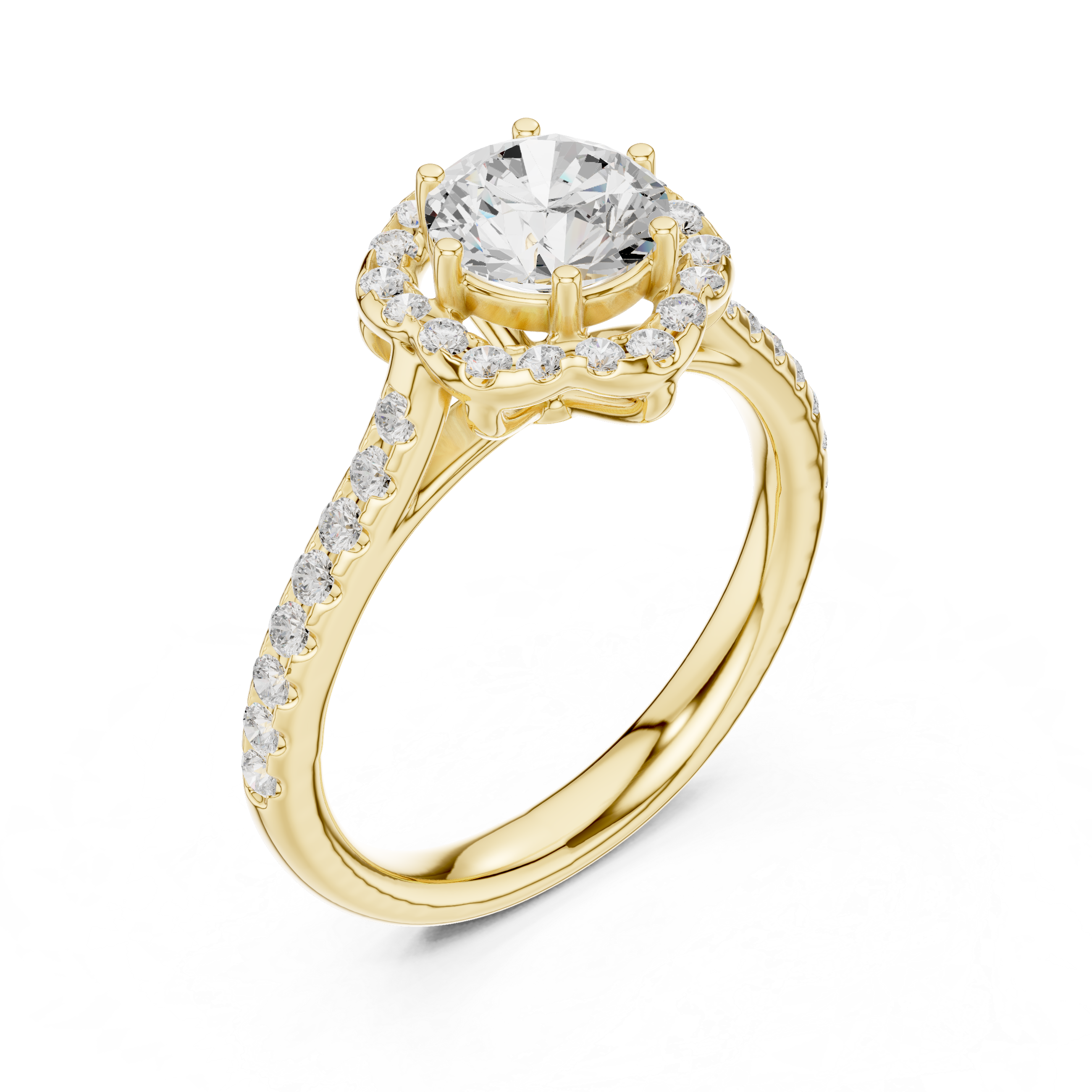 Taryn Round Cut Pave Lab Grown Diamond Ring