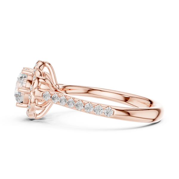 Taryn Round Cut Pave Lab Grown Diamond Ring