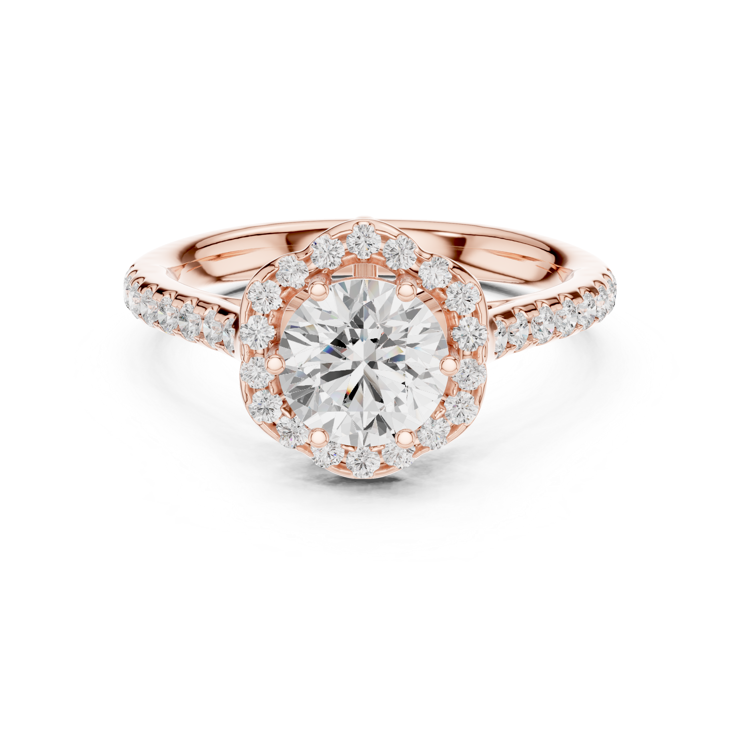 Taryn Round Cut Pave Lab Grown Diamond Ring