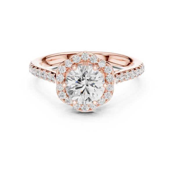Taryn Round Cut Pave Lab Grown Diamond Ring