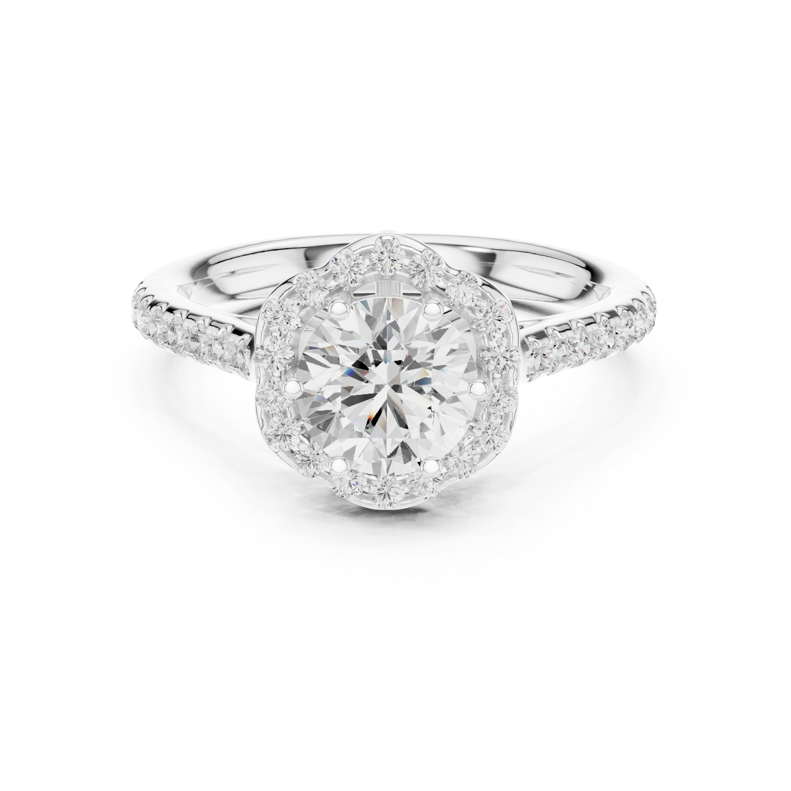 Taryn Round Cut Pave Lab Grown Diamond Ring