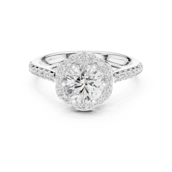 Taryn Round Cut Pave Lab Grown Diamond Ring
