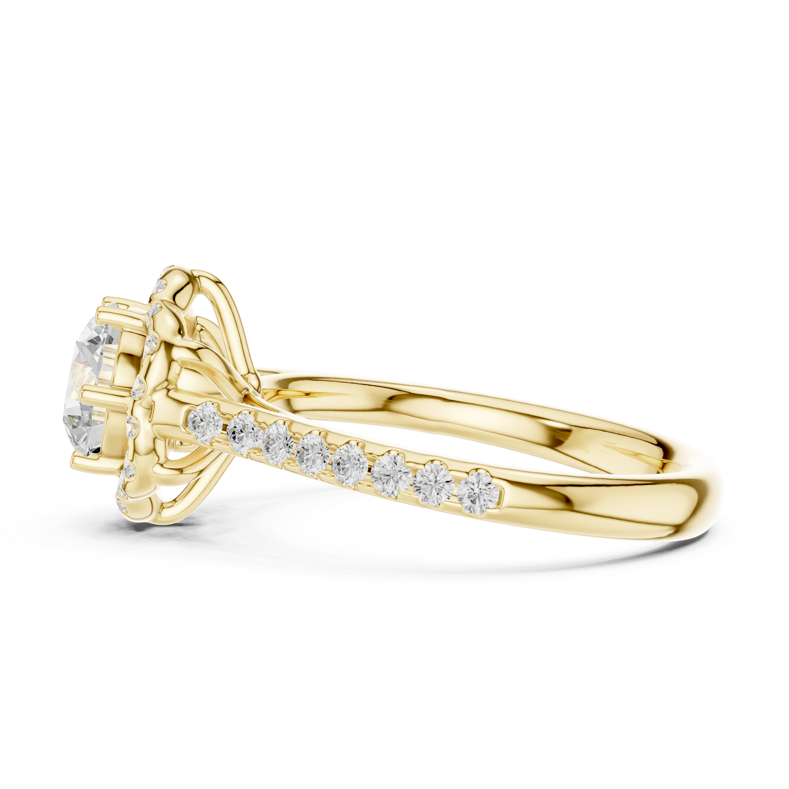 Taryn Round Cut Pave Lab Grown Diamond Ring