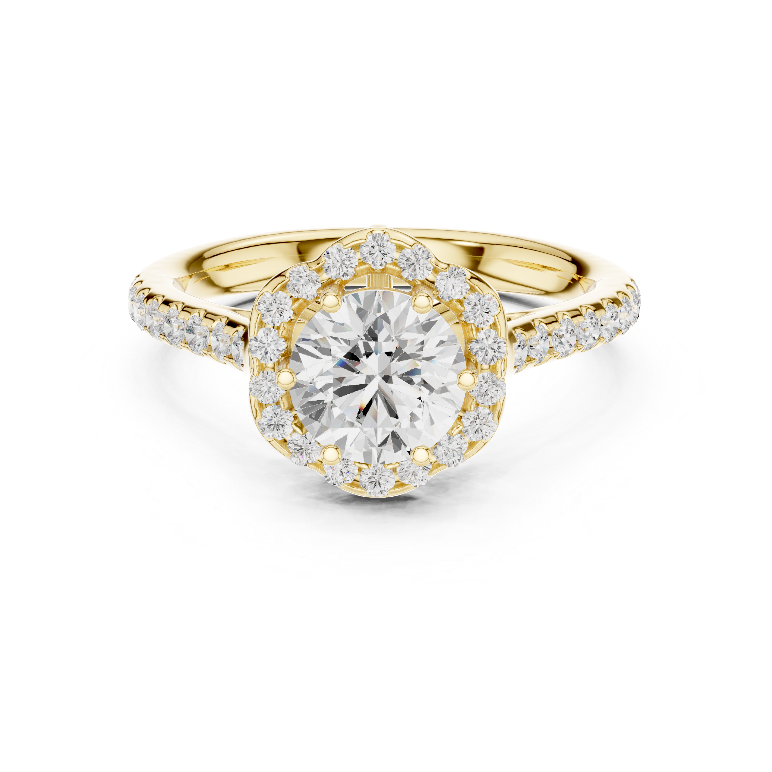 Taryn Round Cut Pave Lab Grown Diamond Ring