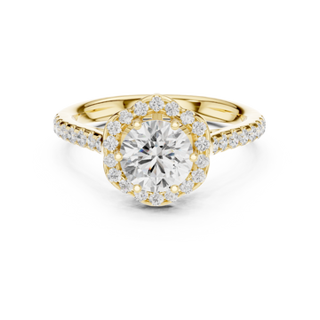 Taryn Round Cut Pave Lab Grown Diamond Ring