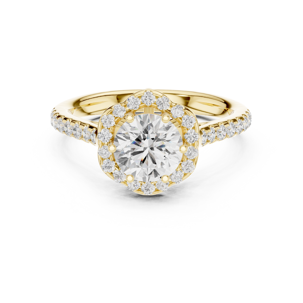 Taryn Round Cut Pave Lab Grown Diamond Ring