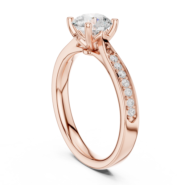 Maeve Baguette Accent Channel Lab Grown Diamond Ring