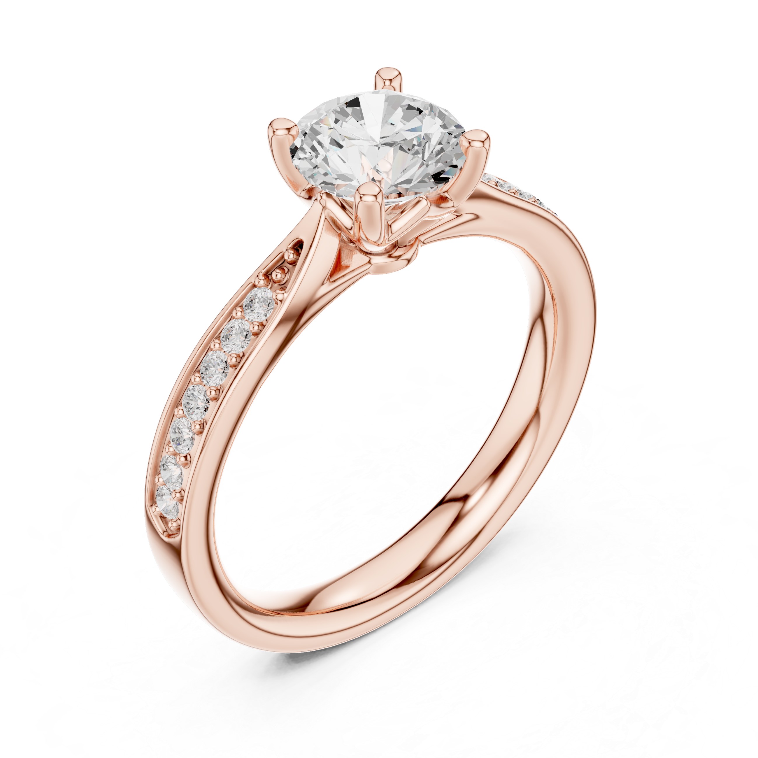 Maeve Baguette Accent Channel Lab Grown Diamond Ring