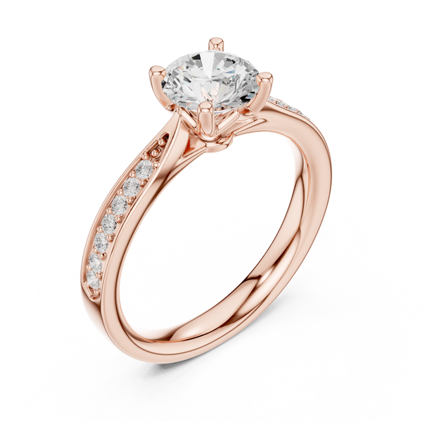 Maeve Baguette Accent Channel Lab Grown Diamond Ring