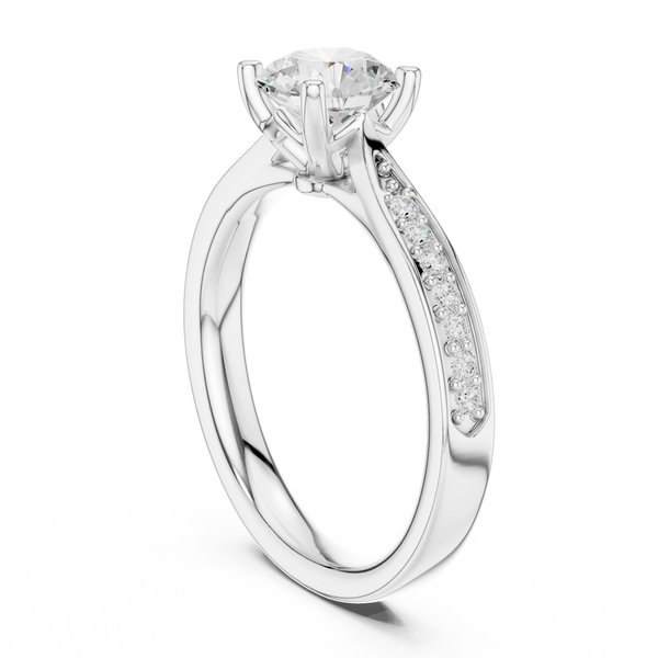 Maeve Baguette Accent Channel Lab Grown Diamond Ring