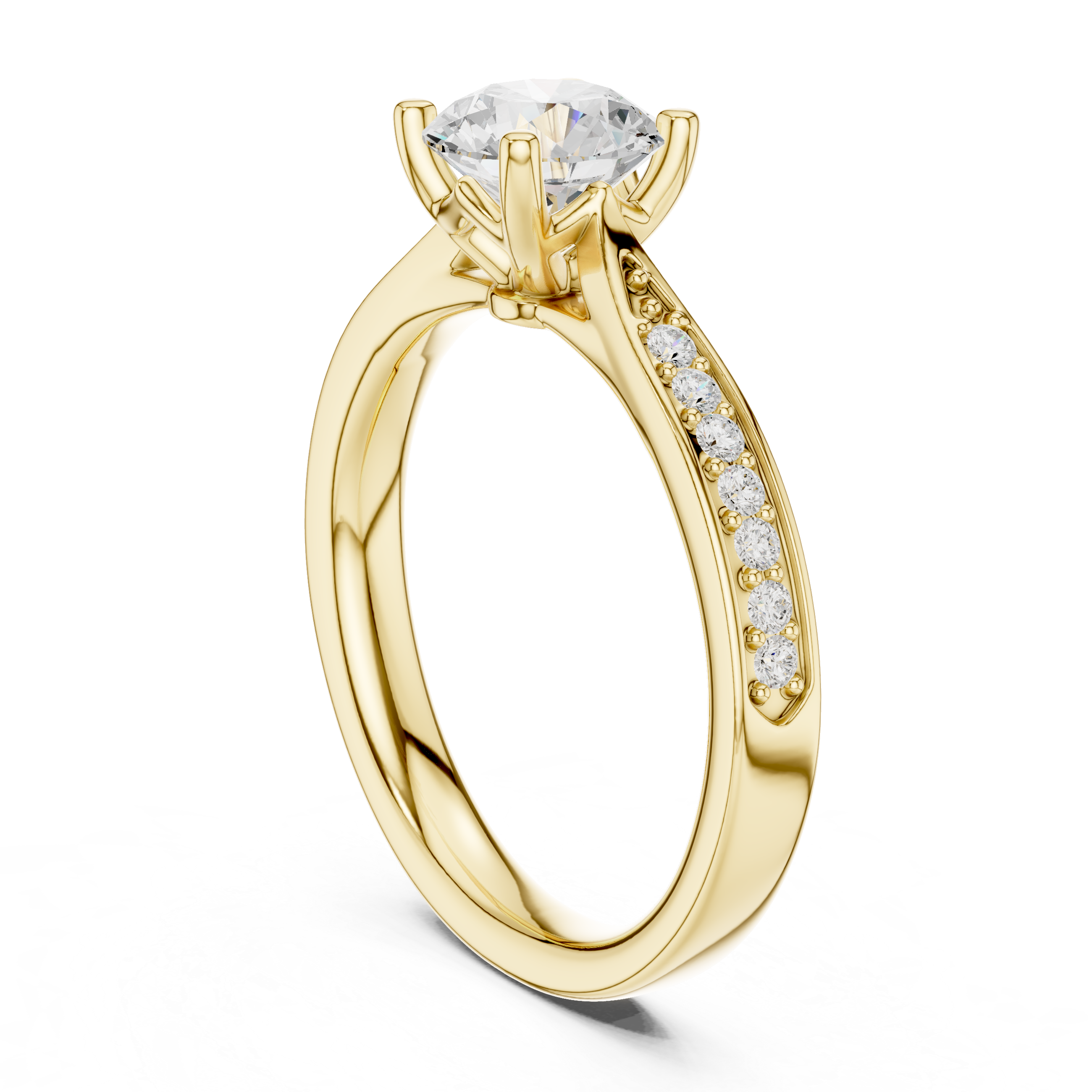 Maeve Baguette Accent Channel Lab Grown Diamond Ring