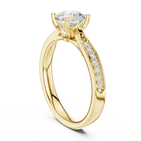 Maeve Baguette Accent Channel Lab Grown Diamond Ring