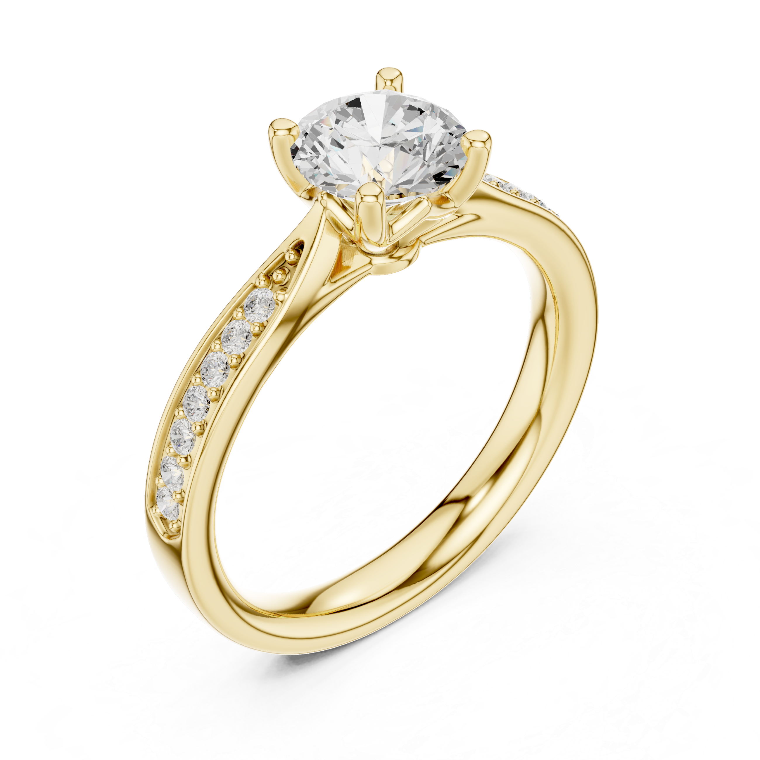 Maeve Baguette Accent Channel Lab Grown Diamond Ring