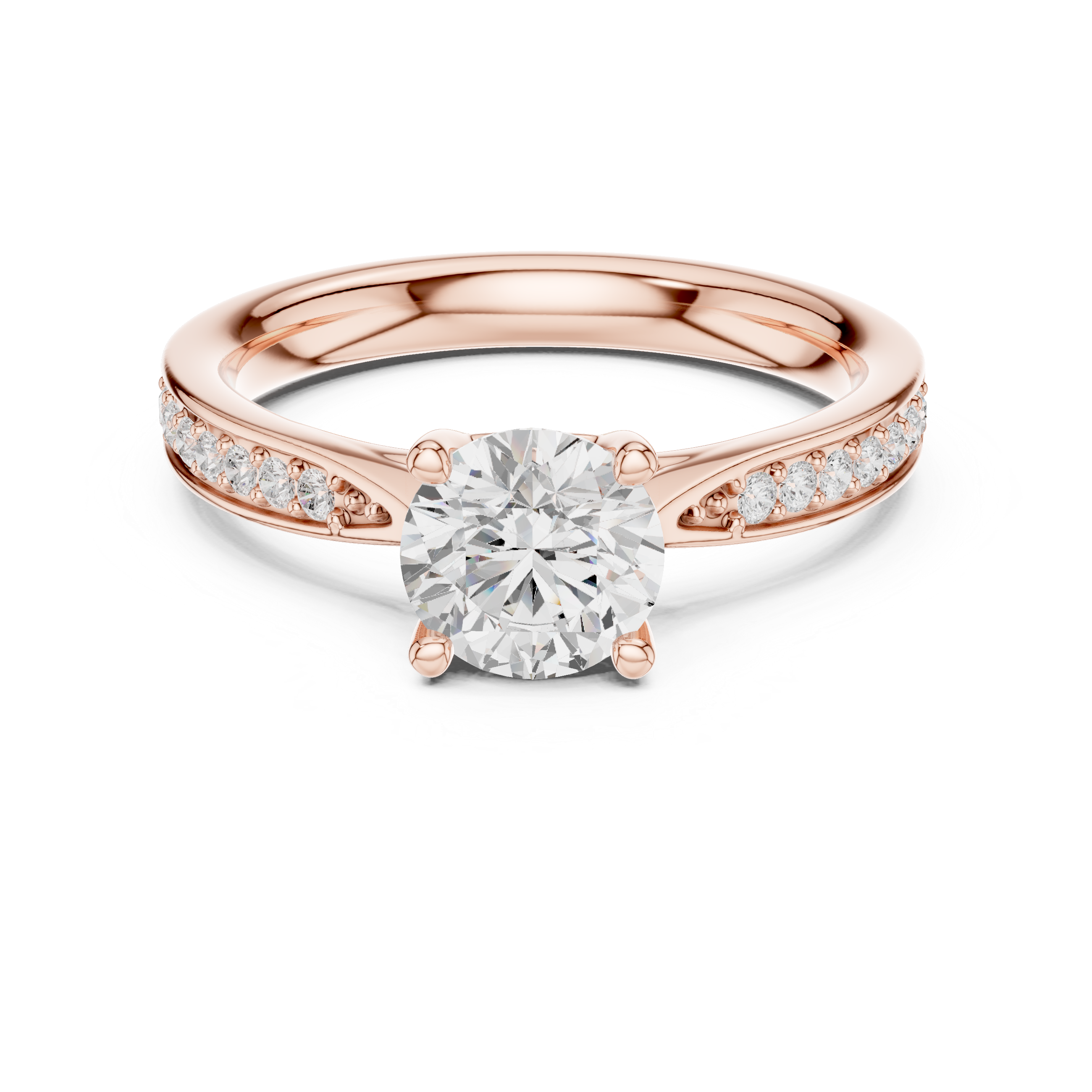 Maeve Baguette Accent Channel Lab Grown Diamond Ring