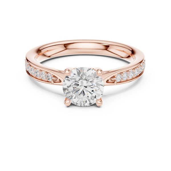 Maeve Baguette Accent Channel Lab Grown Diamond Ring