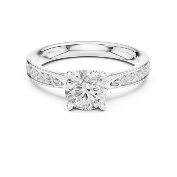 Maeve Baguette Accent Channel Lab Grown Diamond Ring