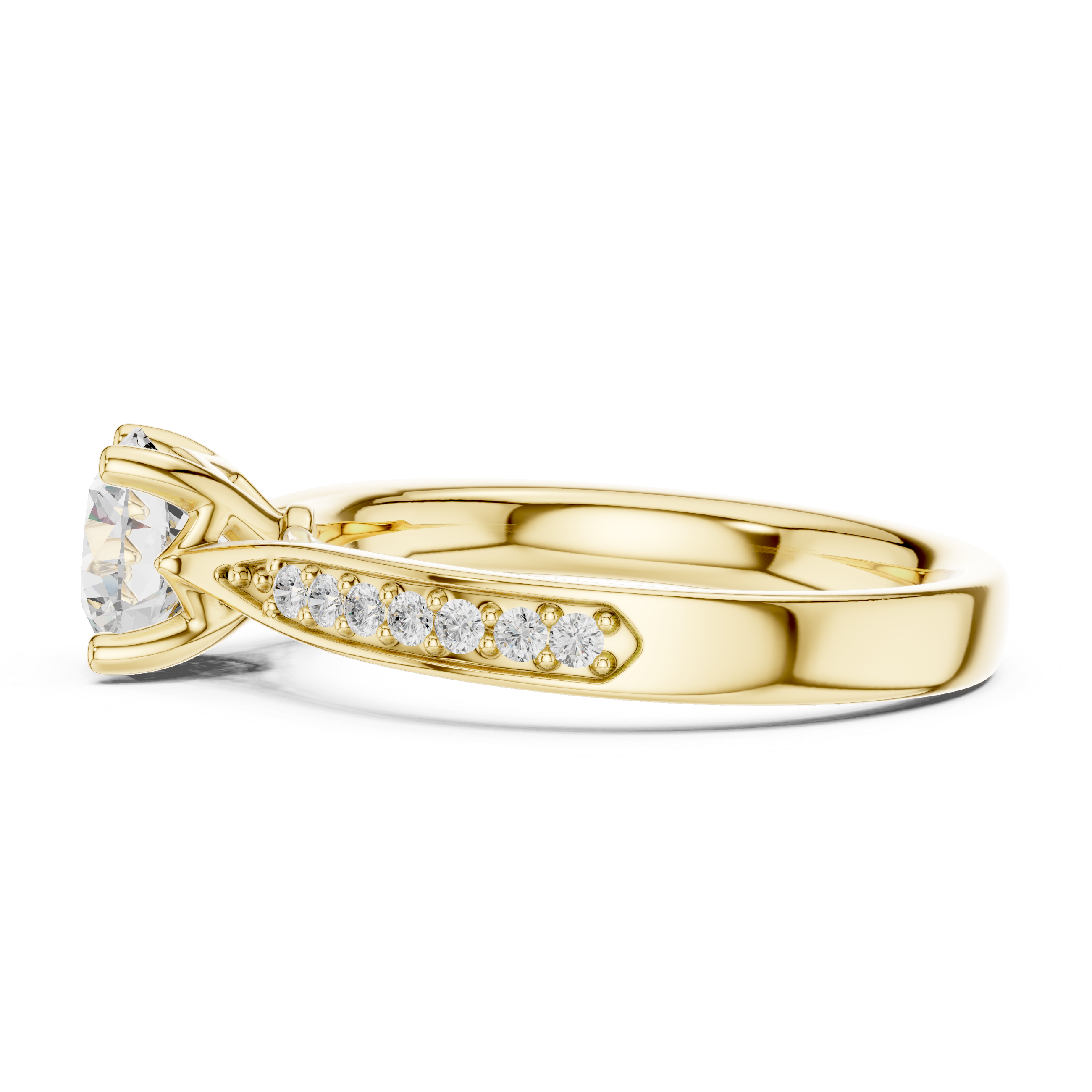Maeve Baguette Accent Channel Lab Grown Diamond Ring