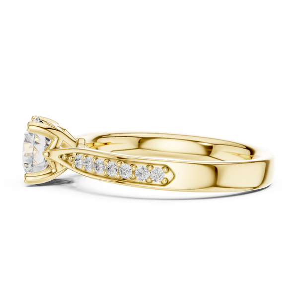 Maeve Baguette Accent Channel Lab Grown Diamond Ring