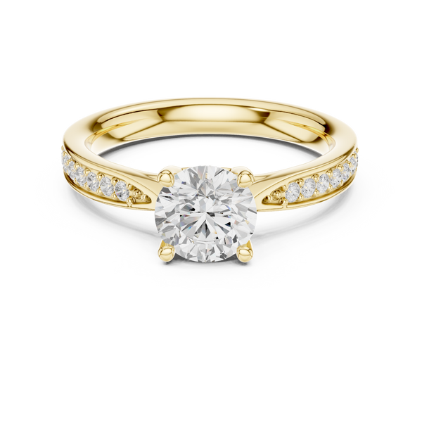Maeve Baguette Accent Channel Lab Grown Diamond Ring