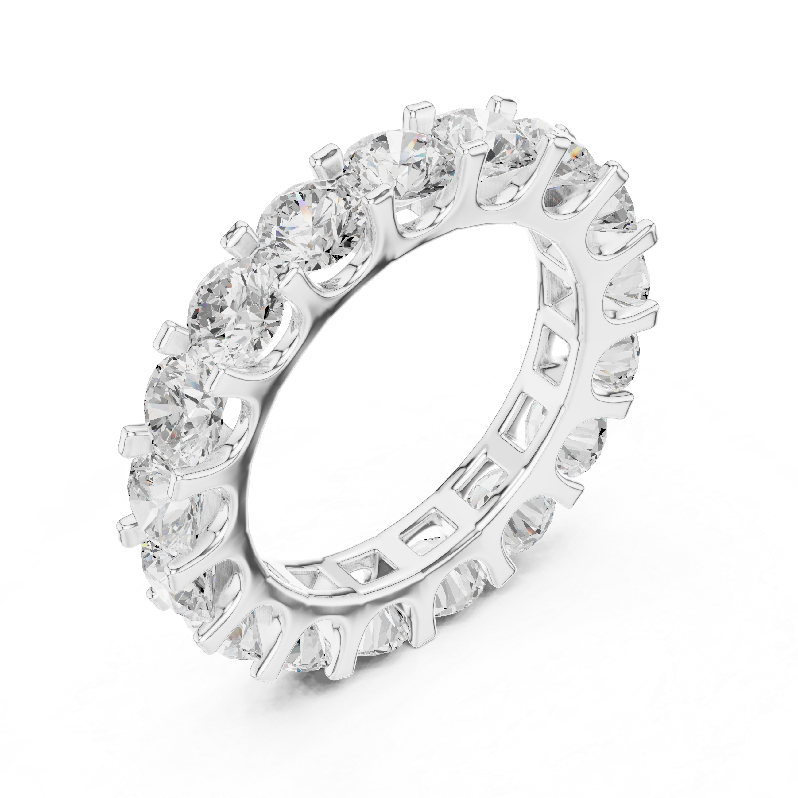 Vanya Asymmetrical Cluster Art Lab Grown Diamond Ring