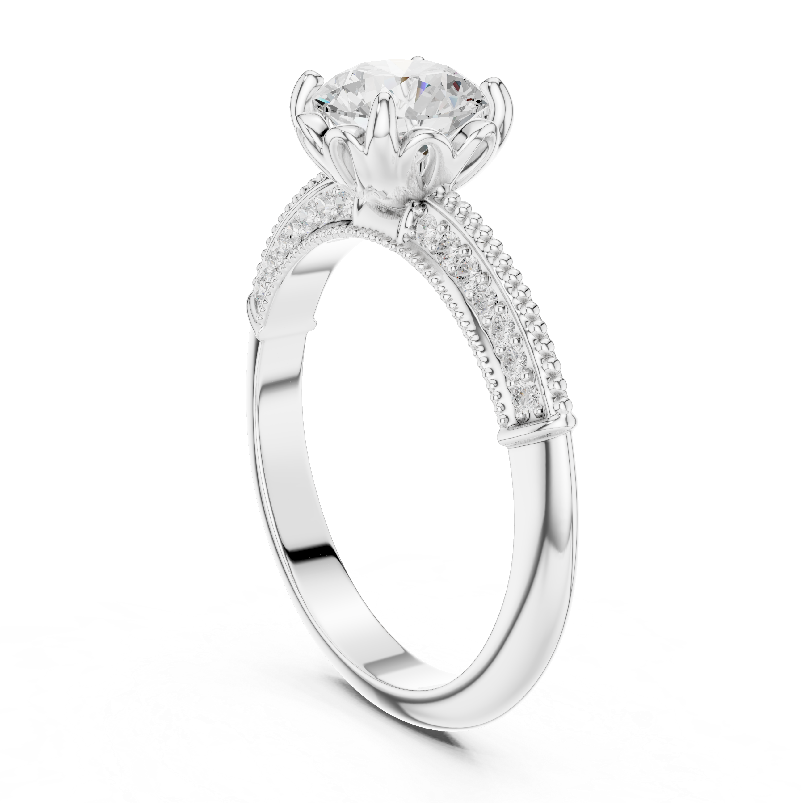 Odelia Oval Cut Pave Lab Grown Diamond Ring