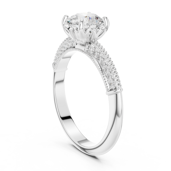 Odelia Oval Cut Pave Lab Grown Diamond Ring