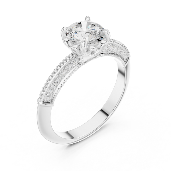 Odelia Oval Cut Pave Lab Grown Diamond Ring