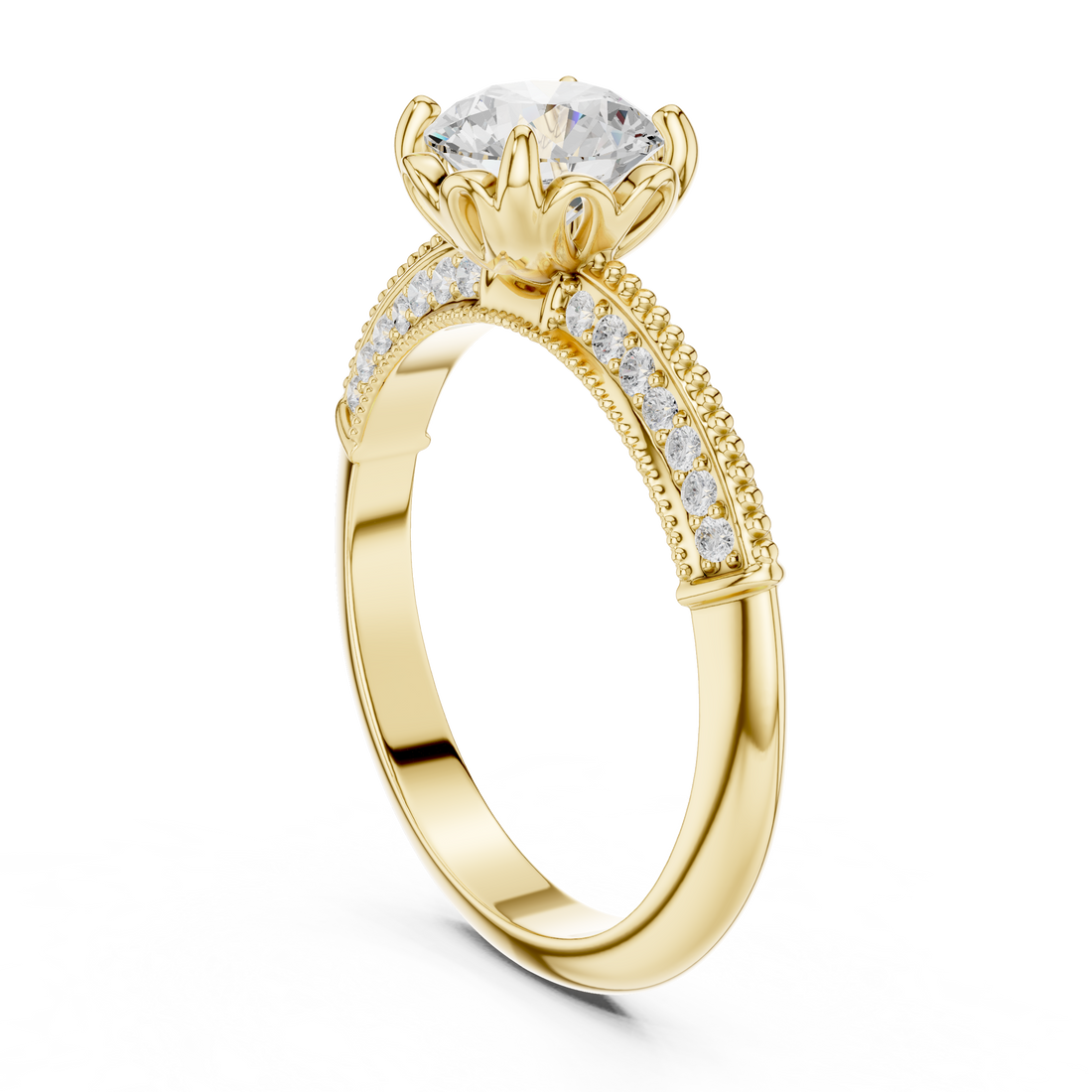 Odelia Oval Cut Pave Lab Grown Diamond Ring