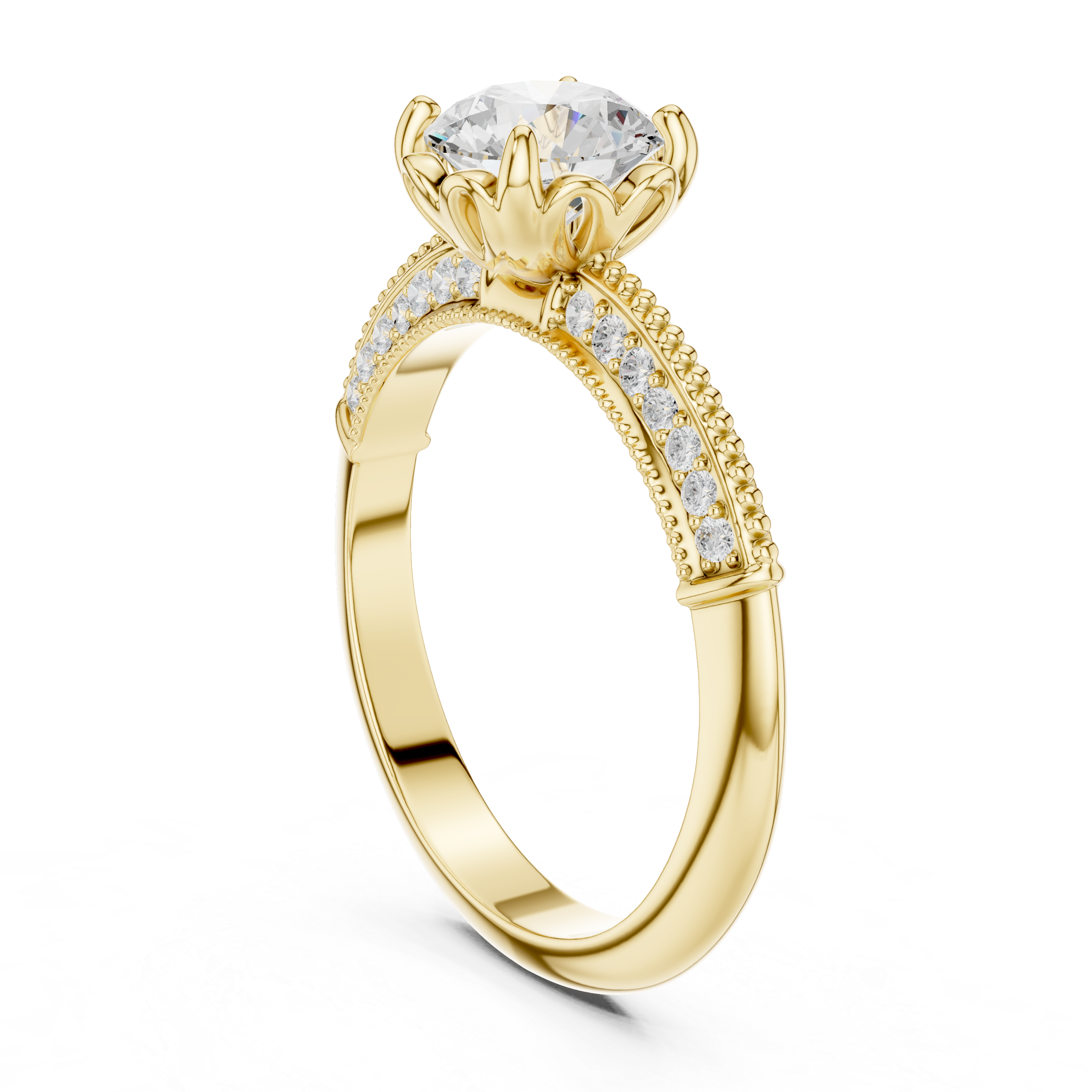 Odelia Oval Cut Pave Lab Grown Diamond Ring